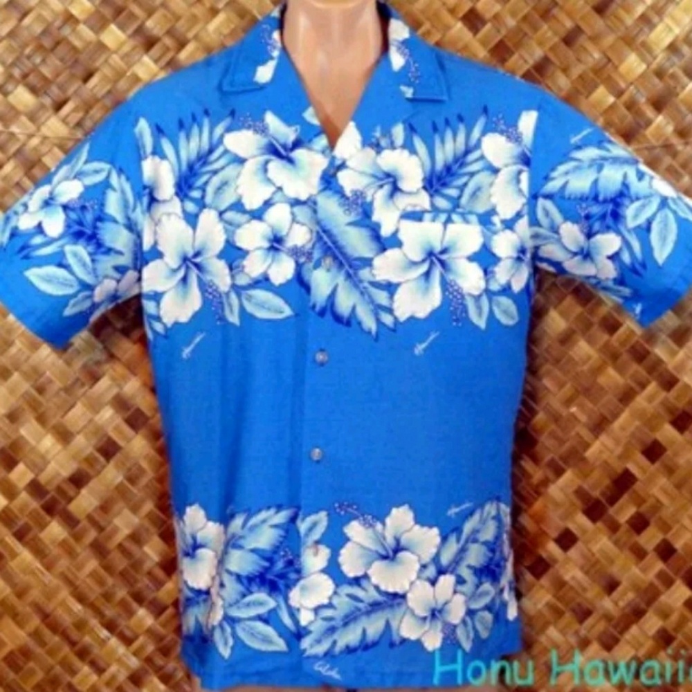 KALENA FASHIONS Mens HAWAIIAN Shirt. Large